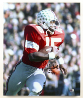 Archie Griffin Signed Ohio State Buckeyes 20x24 Canvas Print Inscribed "H.T. 1974/75" (Beckett) at PristineAuction.com