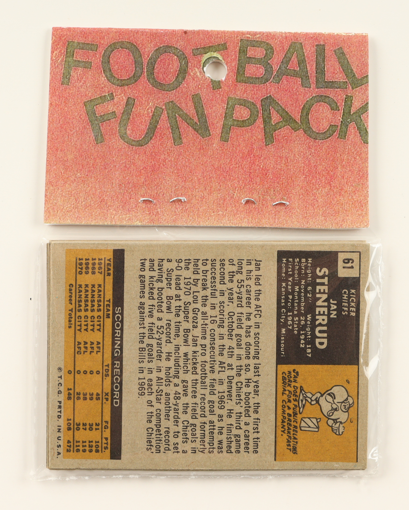1971 Topps Football Card Fun Pack with (10) Cards at PristineAuction.com 1971 Topps Football Card Fun Pack with (10) Cards at PristineAuction.com
