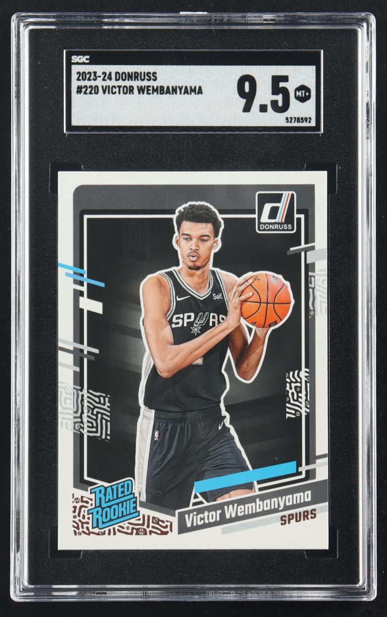 Victor Wembanyama 2023-24 Panini Donruss RR #220 RC (SGC 9.5) at PristineAuction.com Victor Wembanyama 2023-24 Panini Donruss RR #220 RC (SGC 9.5) at PristineAuction.com
