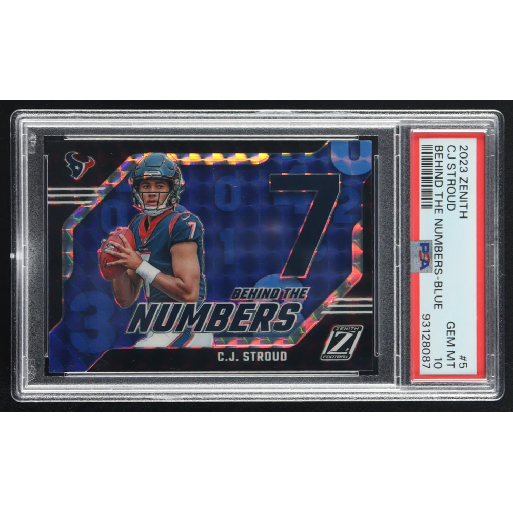 CJ Stroud 2023 Panini Zenith Behind The Numbers-Blue #5 RC (PSA 10) at PristineAuction.com
