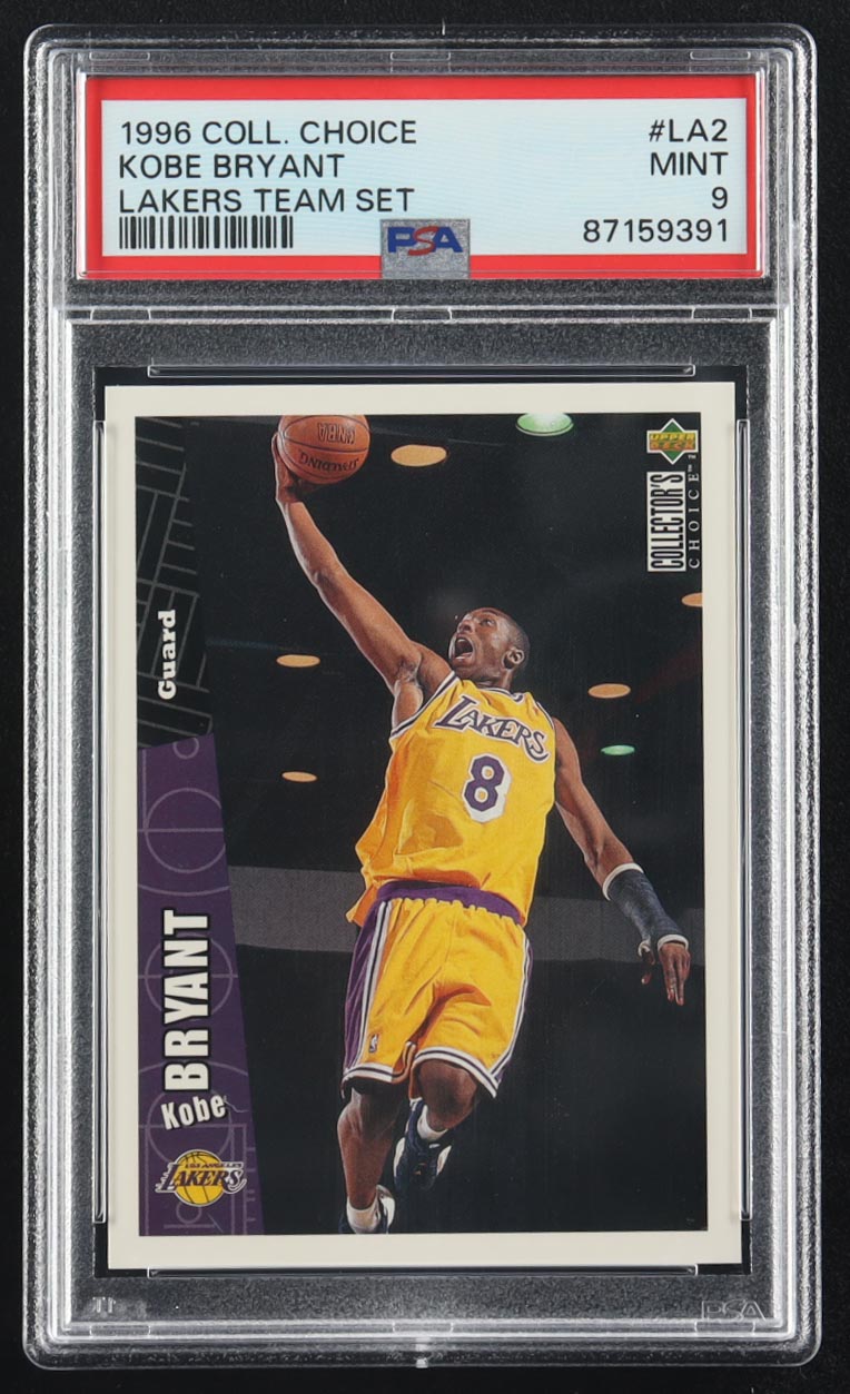 Kobe Bryant 1996 Collector's Choice Lakers Team Set #LA2 RC (PSA 9) at PristineAuction.com Kobe Bryant 1996 Collector's Choice Lakers Team Set #LA2 RC (PSA 9) at PristineAuction.com