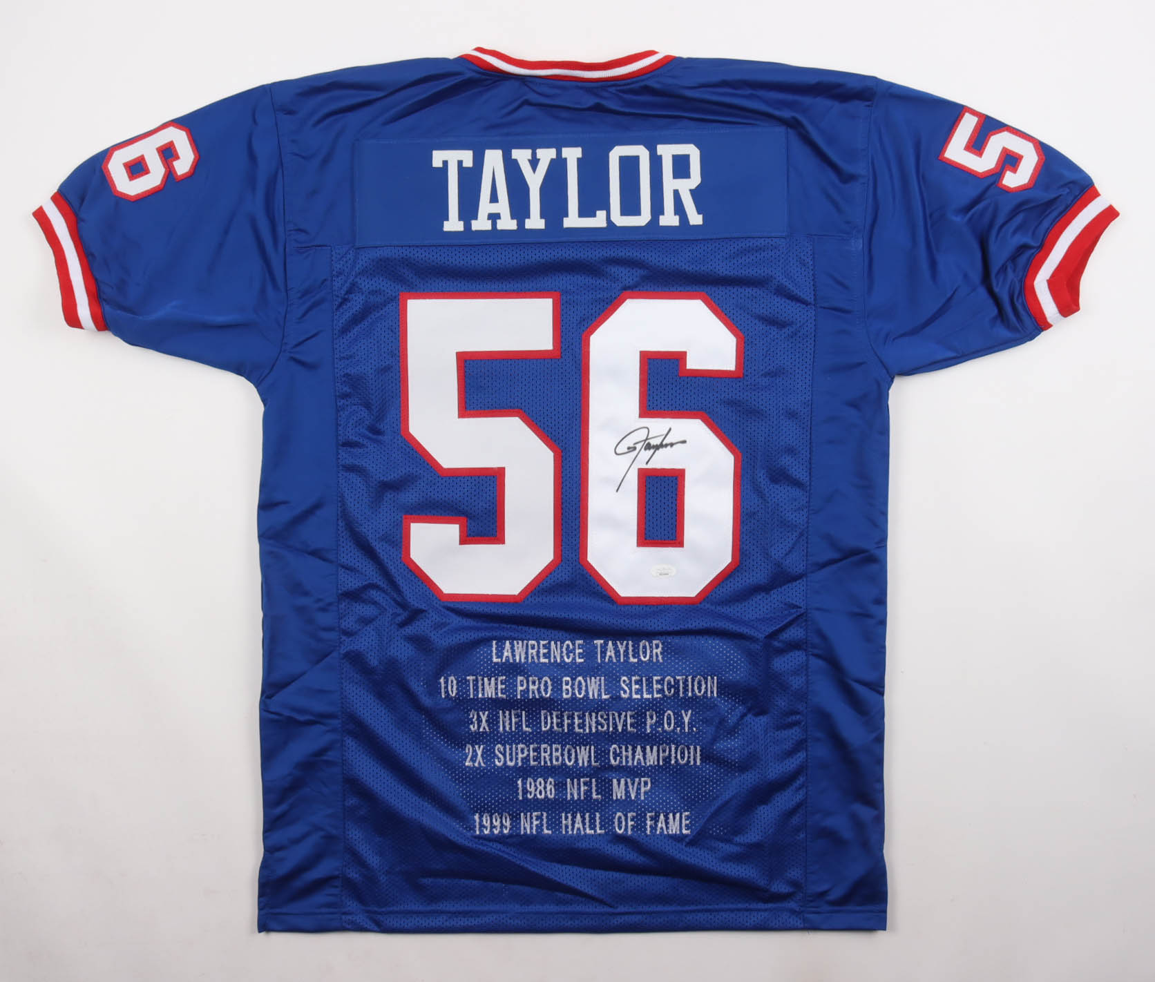 Lawrence Taylor Signed Career Highlight Stat Jersey (JSA) at PristineAuction.com Lawrence Taylor Signed Career Highlight Stat Jersey (JSA) at PristineAuction.com
