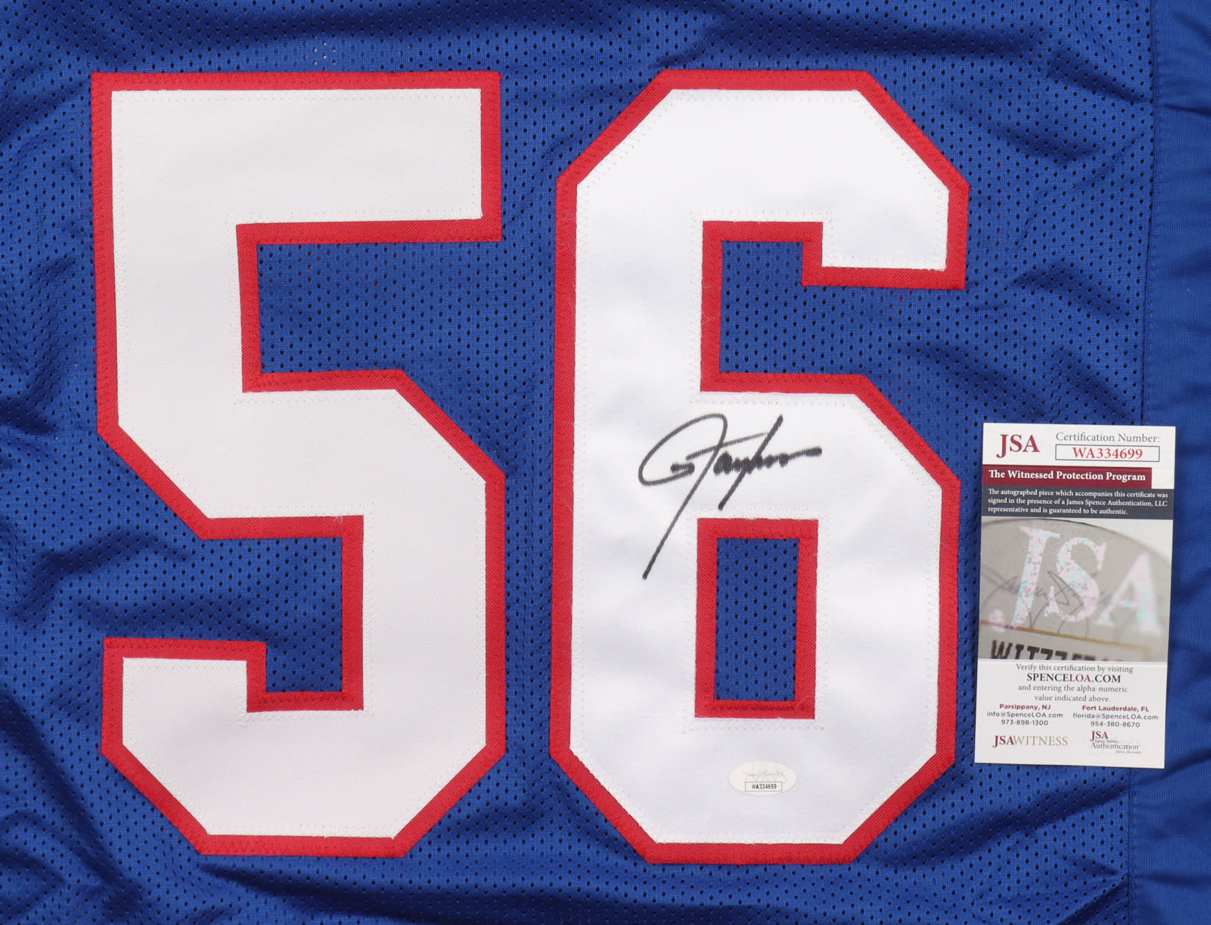 Lawrence Taylor Signed Career Highlight Stat Jersey (JSA) at PristineAuction.com Lawrence Taylor Signed Career Highlight Stat Jersey (JSA) at PristineAuction.com