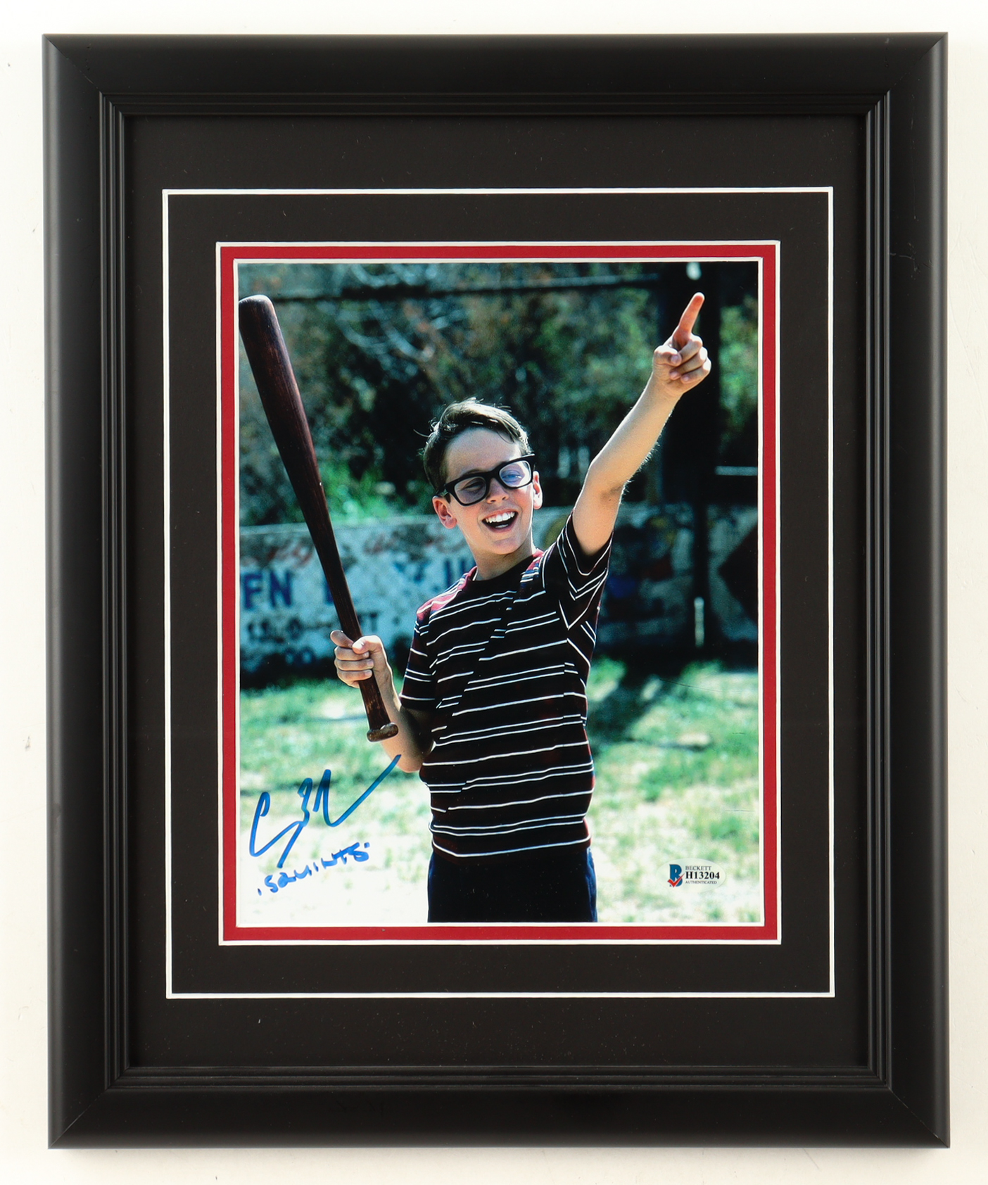 Chauncy Leopardi Signed "The Sandlot" Custom Framed Photo Display Inscribed "Squints" (Beckett) at PristineAuction.com Chauncy Leopardi Signed "The Sandlot" Custom Framed Photo Display Inscribed "Squints" (Beckett) at PristineAuction.com