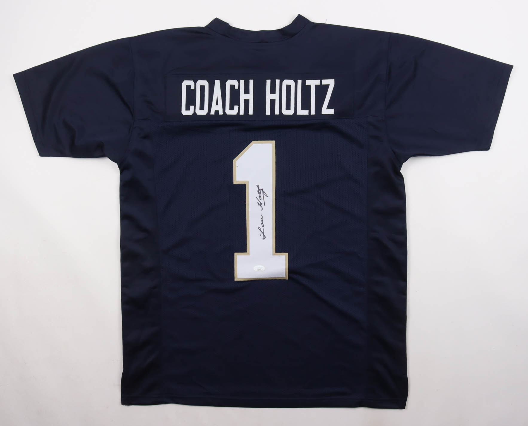 Lou Holtz Signed Jersey (JSA) at PristineAuction.com Lou Holtz Signed Jersey (JSA) at PristineAuction.com