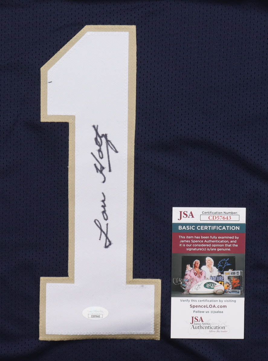 Lou Holtz Signed Jersey (JSA) at PristineAuction.com Lou Holtz Signed Jersey (JSA) at PristineAuction.com