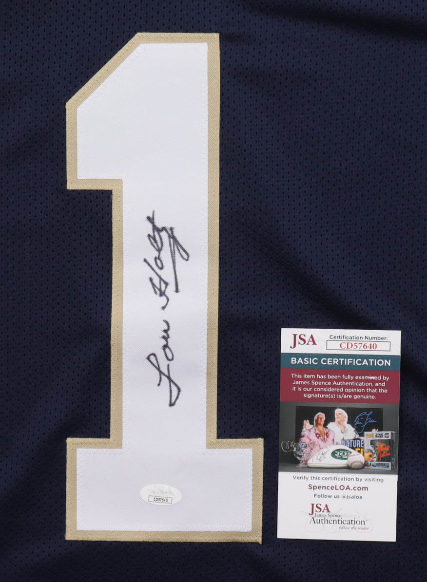Lou Holtz Signed Jersey (JSA) at PristineAuction.com Lou Holtz Signed Jersey (JSA) at PristineAuction.com