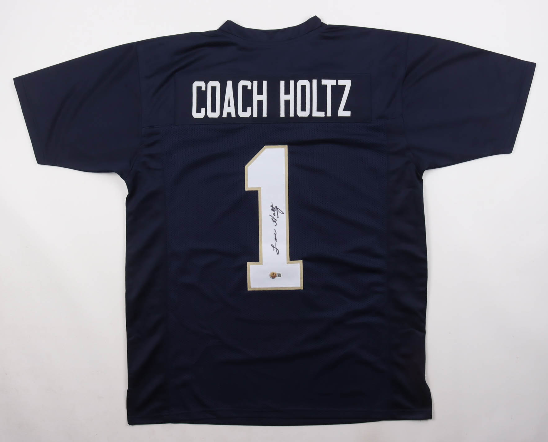 Lou Holtz Signed Jersey (Beckett) at PristineAuction.com Lou Holtz Signed Jersey (Beckett) at PristineAuction.com