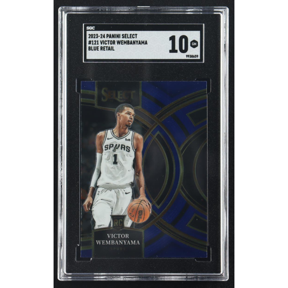 Victor Wembanyama 2023-24 Panini Select Blue Retail #121 RC (SGC 10) at PristineAuction.com