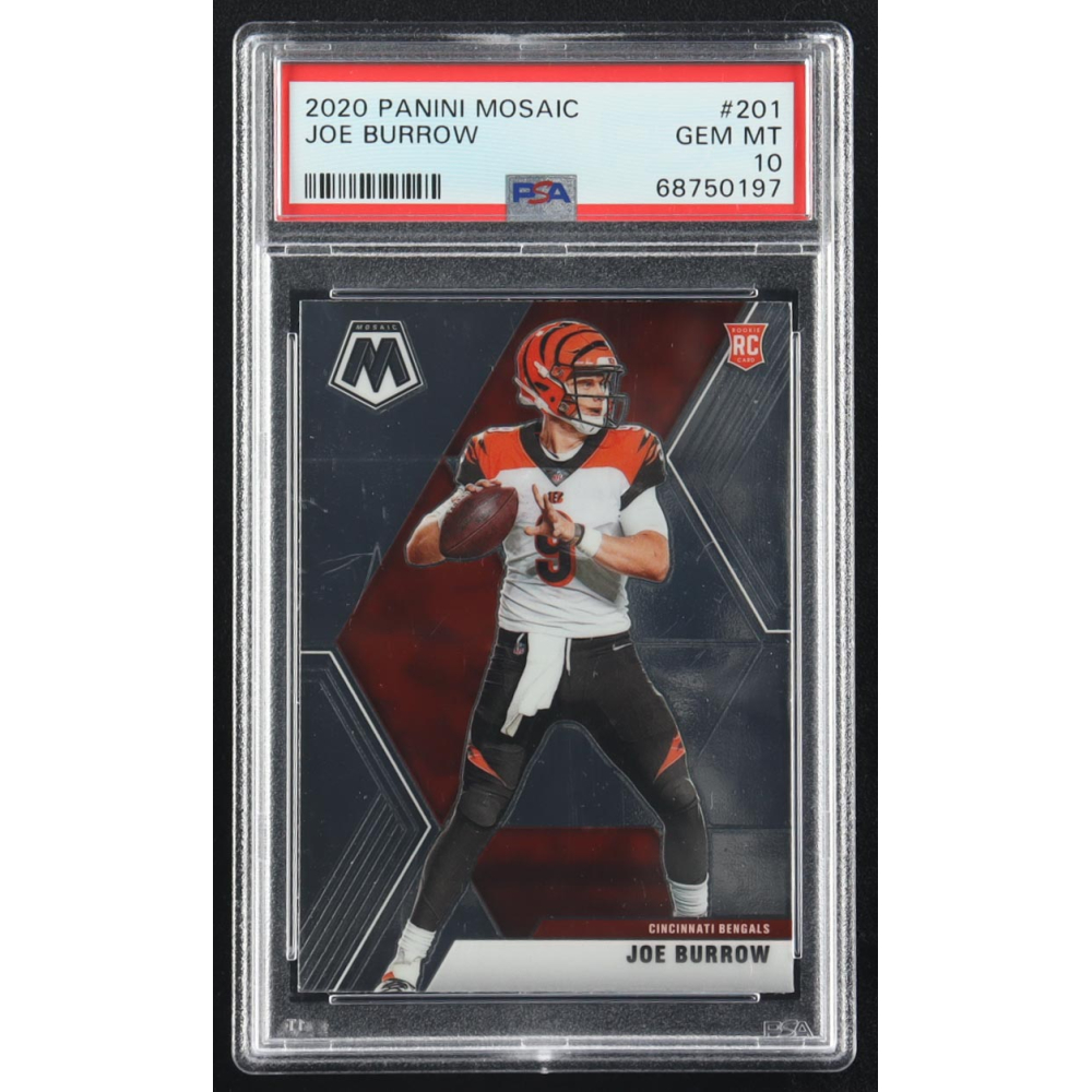 Joe Burrow 2020 Panini Mosaic #201 RC (PSA 10) at PristineAuction.com