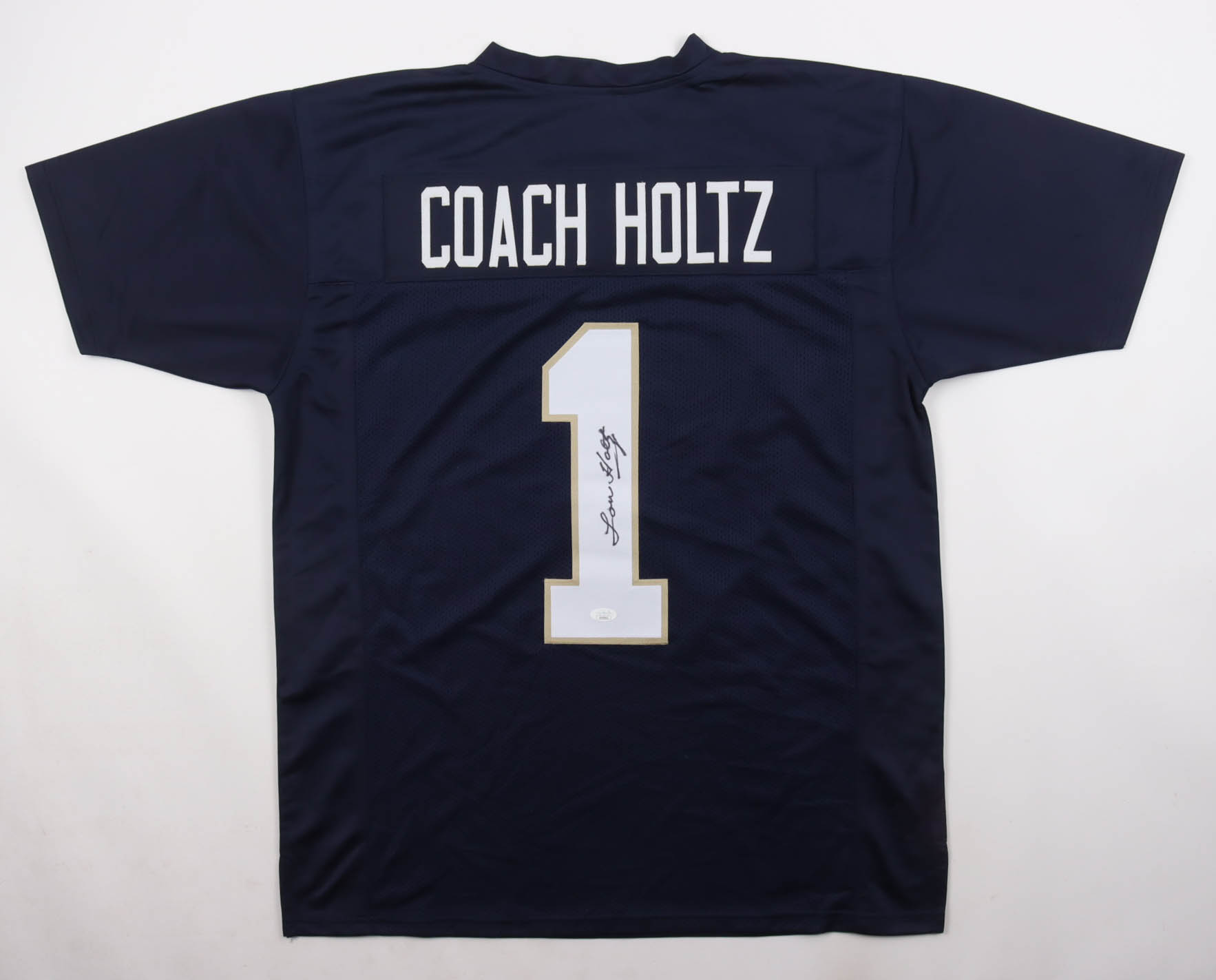 Lou Holtz Signed Jersey (JSA) at PristineAuction.com Lou Holtz Signed Jersey (JSA) at PristineAuction.com