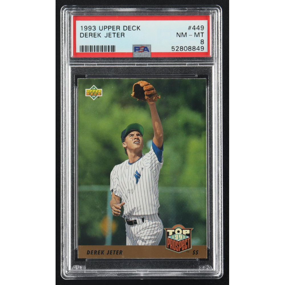 Derek Jeter 1993 Upper Deck #449 RC (PSA 8) at PristineAuction.com