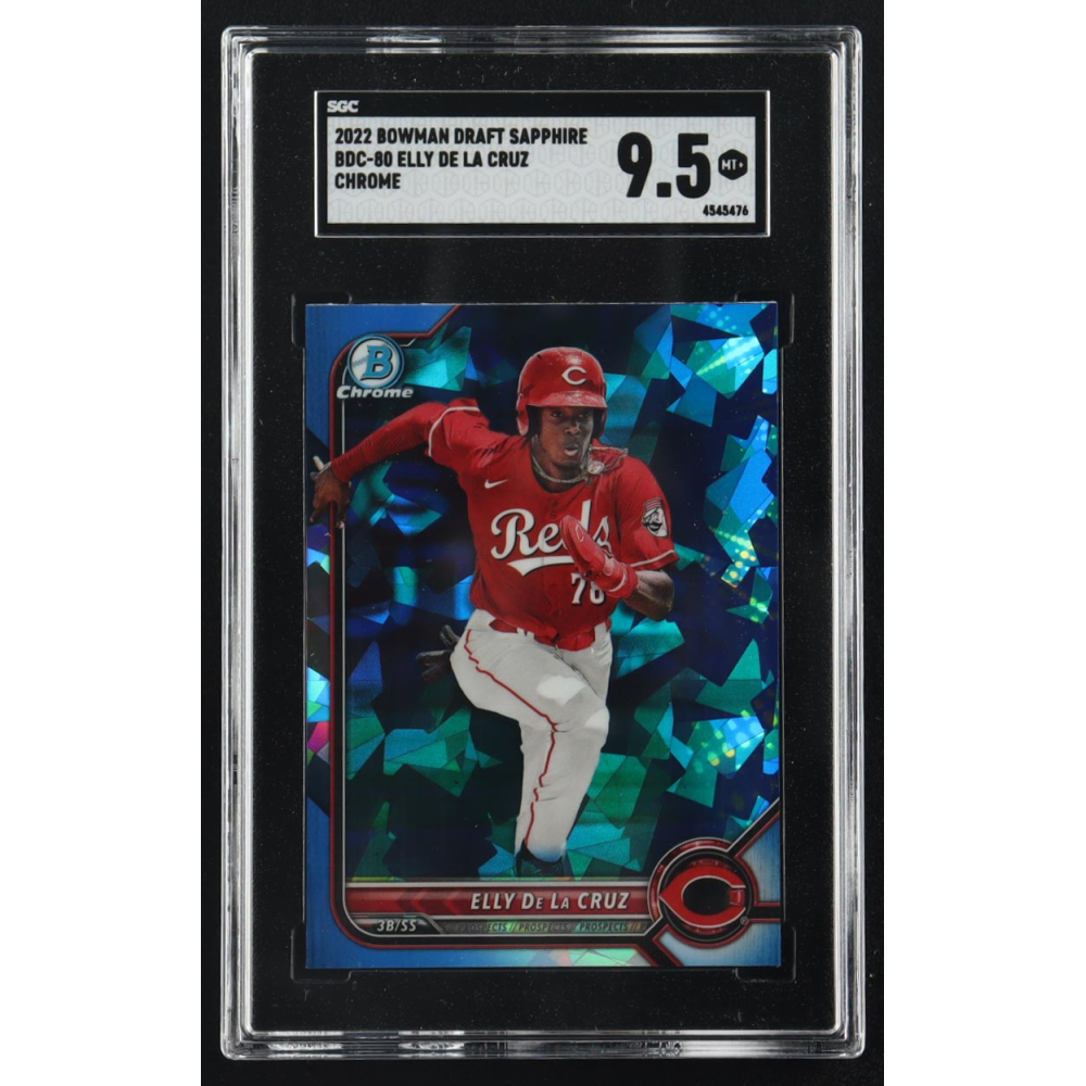 Elly De La Cruz 2022 Bowman Draft Sapphire Chrome #BDC-80 RC (SGC 9.5) at PristineAuction.com
