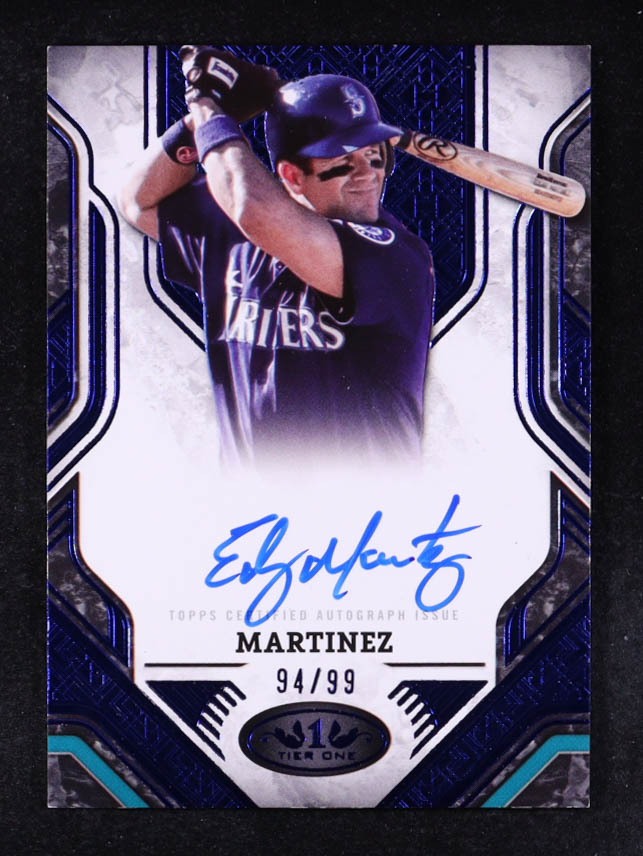 Edgar Martinez 2025 Topps Tier One Prime Performers Autographs Blue Foil #PPAEM #94/99 at PristineAuction.com Edgar Martinez 2025 Topps Tier One Prime Performers Autographs Blue Foil #PPAEM #94/99 at PristineAuction.com
