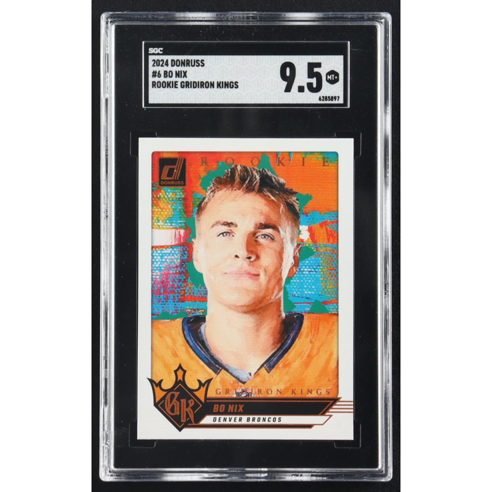 Bo Nix 2024 Panini Donruss Rookie Gridiron Kings #6 RC (SGC 9.5) at PristineAuction.com
