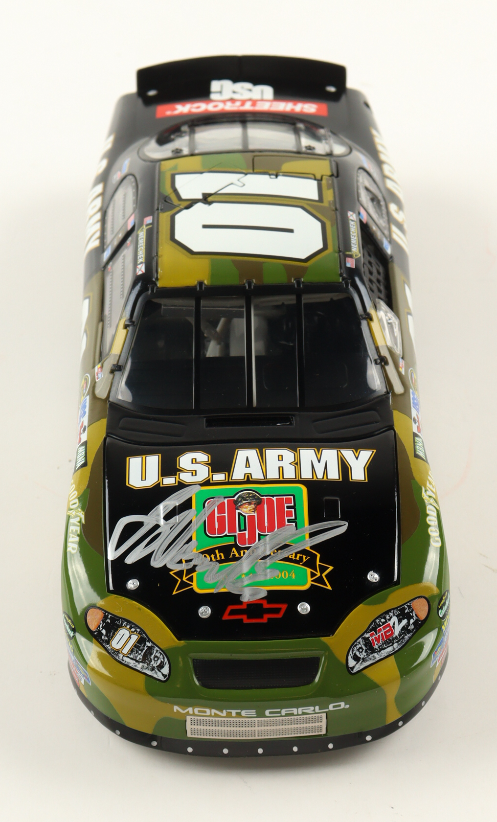 Joe Nemechek Signed LE NASCAR #1 U.S. Army / G.I. Joe 40th Anniversary 2004 Monte Carlo - 1:24 Premium Diecast Car (Beckett) at PristineAuction.com Joe Nemechek Signed LE NASCAR #1 U.S. Army / G.I. Joe 40th Anniversary 2004 Monte Carlo - 1:24 Premium Diecast Car (Beckett) at PristineAuction.com