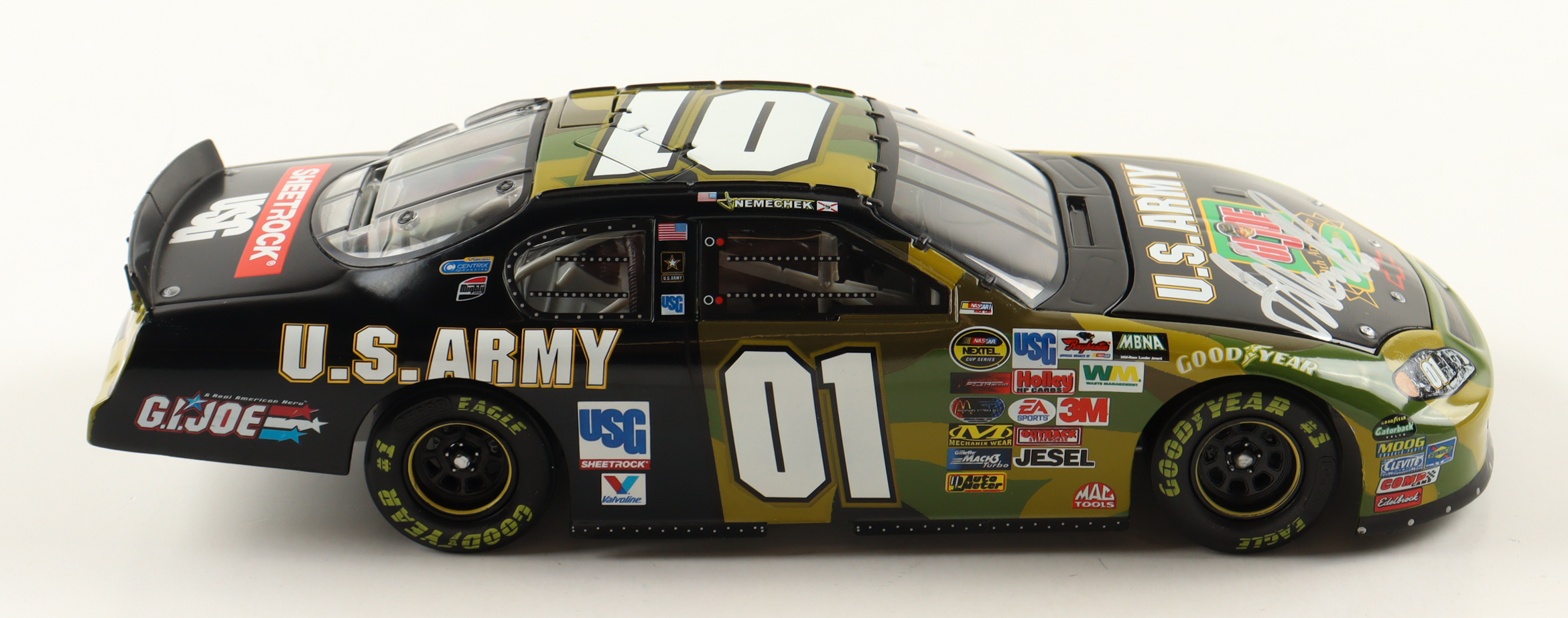 Joe Nemechek Signed LE NASCAR #1 U.S. Army / G.I. Joe 40th Anniversary 2004 Monte Carlo - 1:24 Premium Diecast Car (Beckett) at PristineAuction.com Joe Nemechek Signed LE NASCAR #1 U.S. Army / G.I. Joe 40th Anniversary 2004 Monte Carlo - 1:24 Premium Diecast Car (Beckett) at PristineAuction.com