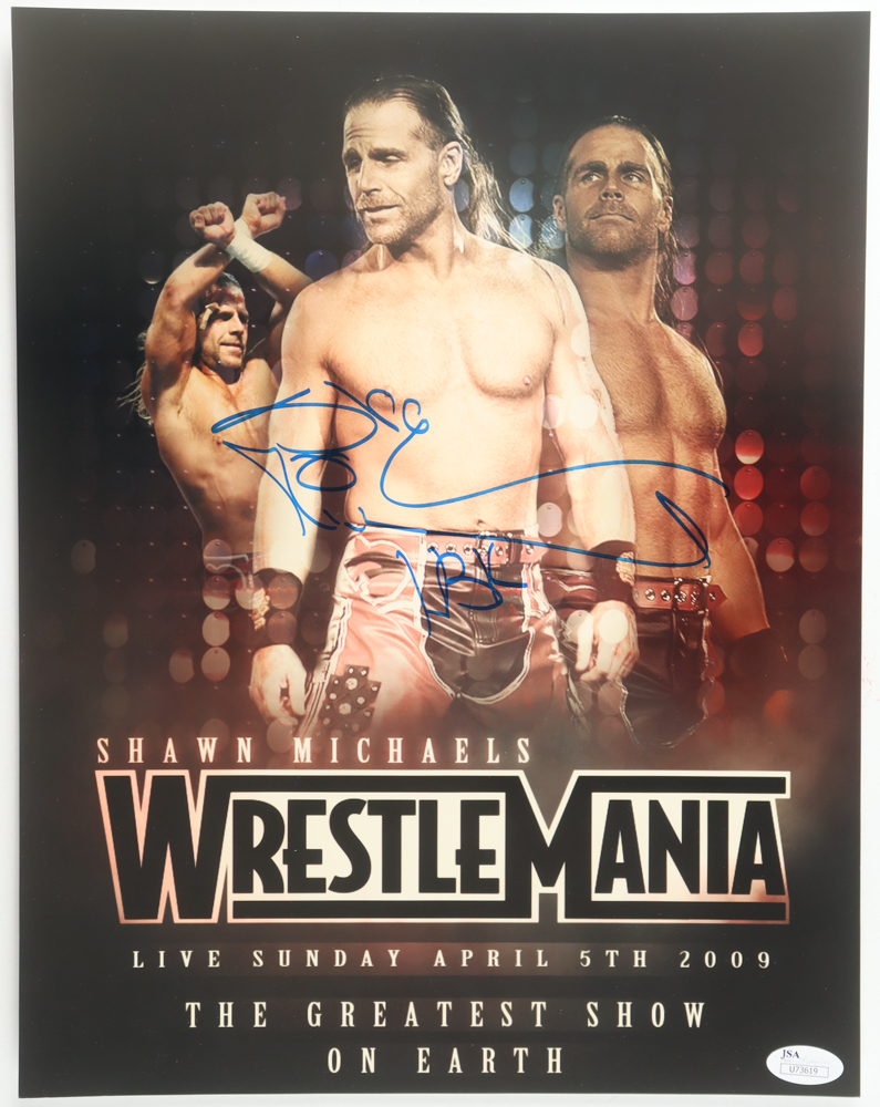 Shawn Michaels Signed "Wrestle Mania" 11x14 Photo Inscribed "HBK" (JSA) at PristineAuction.com Shawn Michaels Signed "Wrestle Mania" 11x14 Photo Inscribed "HBK" (JSA) at PristineAuction.com