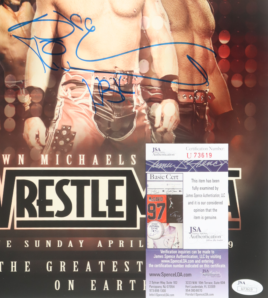 Shawn Michaels Signed "Wrestle Mania" 11x14 Photo Inscribed "HBK" (JSA) at PristineAuction.com Shawn Michaels Signed "Wrestle Mania" 11x14 Photo Inscribed "HBK" (JSA) at PristineAuction.com