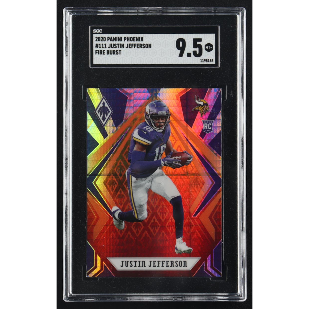 Justin Jefferson 2020 Panini Phoenix Fire Burst #111 RC (SGC 9.5) at PristineAuction.com