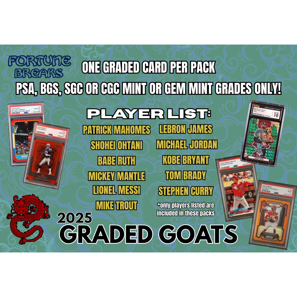 FORTUNE BREAKS: GRADED GOATS EDITION MYSTERY BOX at PristineAuction.com