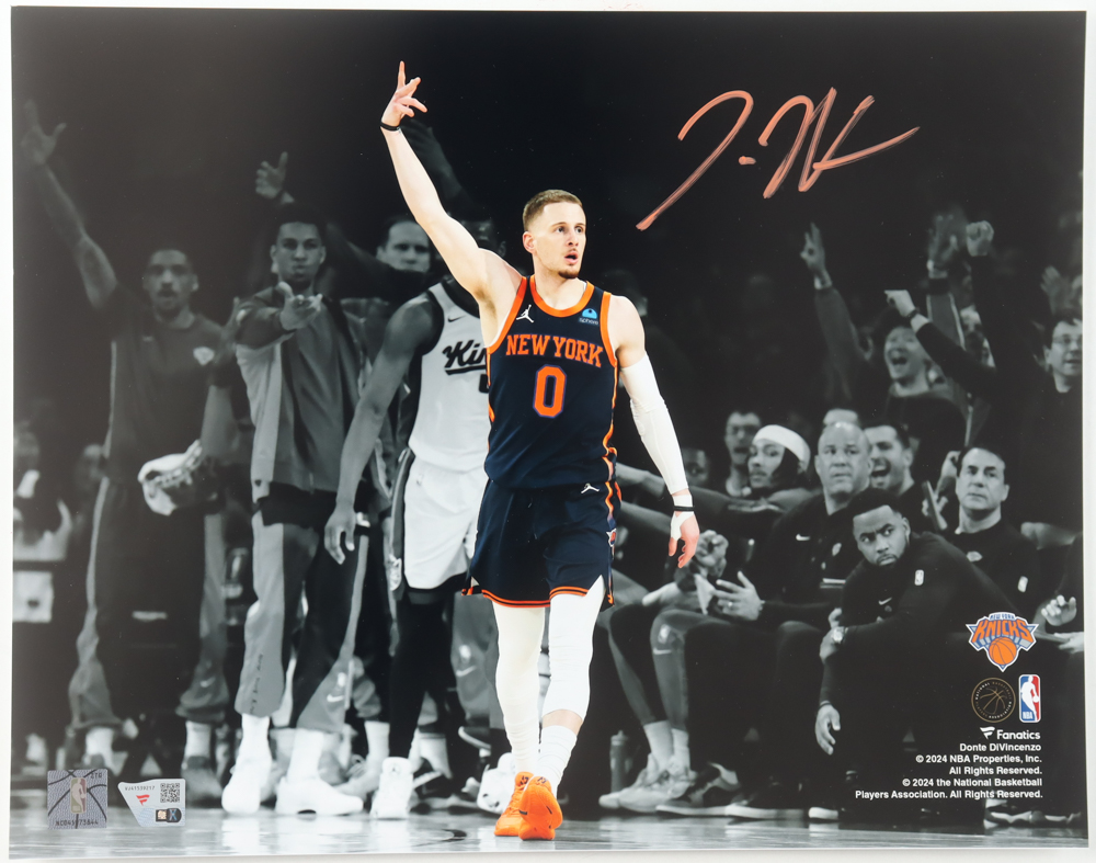 Donte DiVincenzo Signed Knicks 11x14 Photo (Fanatics) at PristineAuction.com Donte DiVincenzo Signed Knicks 11x14 Photo (Fanatics) at PristineAuction.com