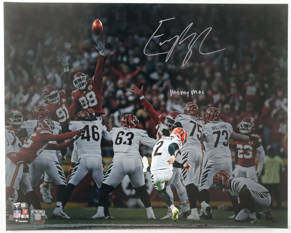Evan McPherson Signed Bengals 16x20 Photo Inscribed "Money Mac" (Fanatics) at PristineAuction.com Evan McPherson Signed Bengals 16x20 Photo Inscribed "Money Mac" (Fanatics) at PristineAuction.com