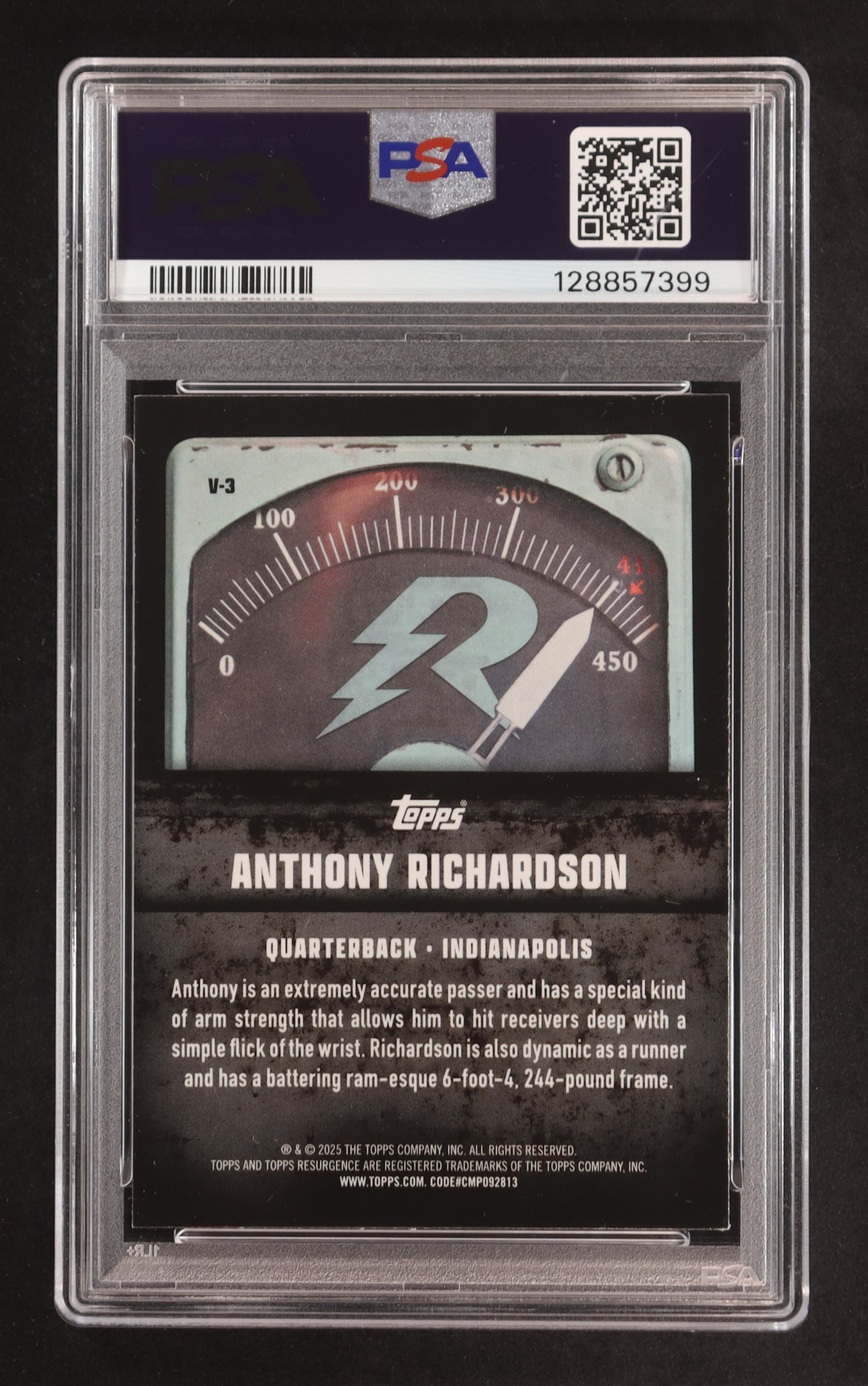 Anthony Richardson 2024 Topps Resurgence Voltaic #V3 (PSA 9) at PristineAuction.com Anthony Richardson 2024 Topps Resurgence Voltaic #V3 (PSA 9) at PristineAuction.com