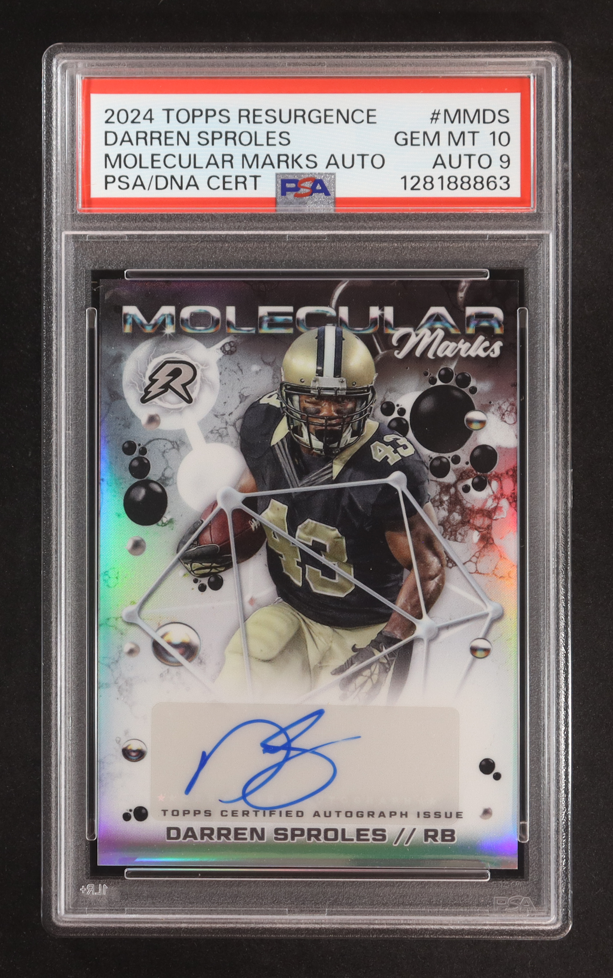Darren Sproles 2024 Topps Resurgence Molecular Marks Autographs #MMDS (PSA 10 | Autograph Graded PSA 9) at PristineAuction.com Darren Sproles 2024 Topps Resurgence Molecular Marks Autographs #MMDS (PSA 10 | Autograph Graded PSA 9) at PristineAuction.com
