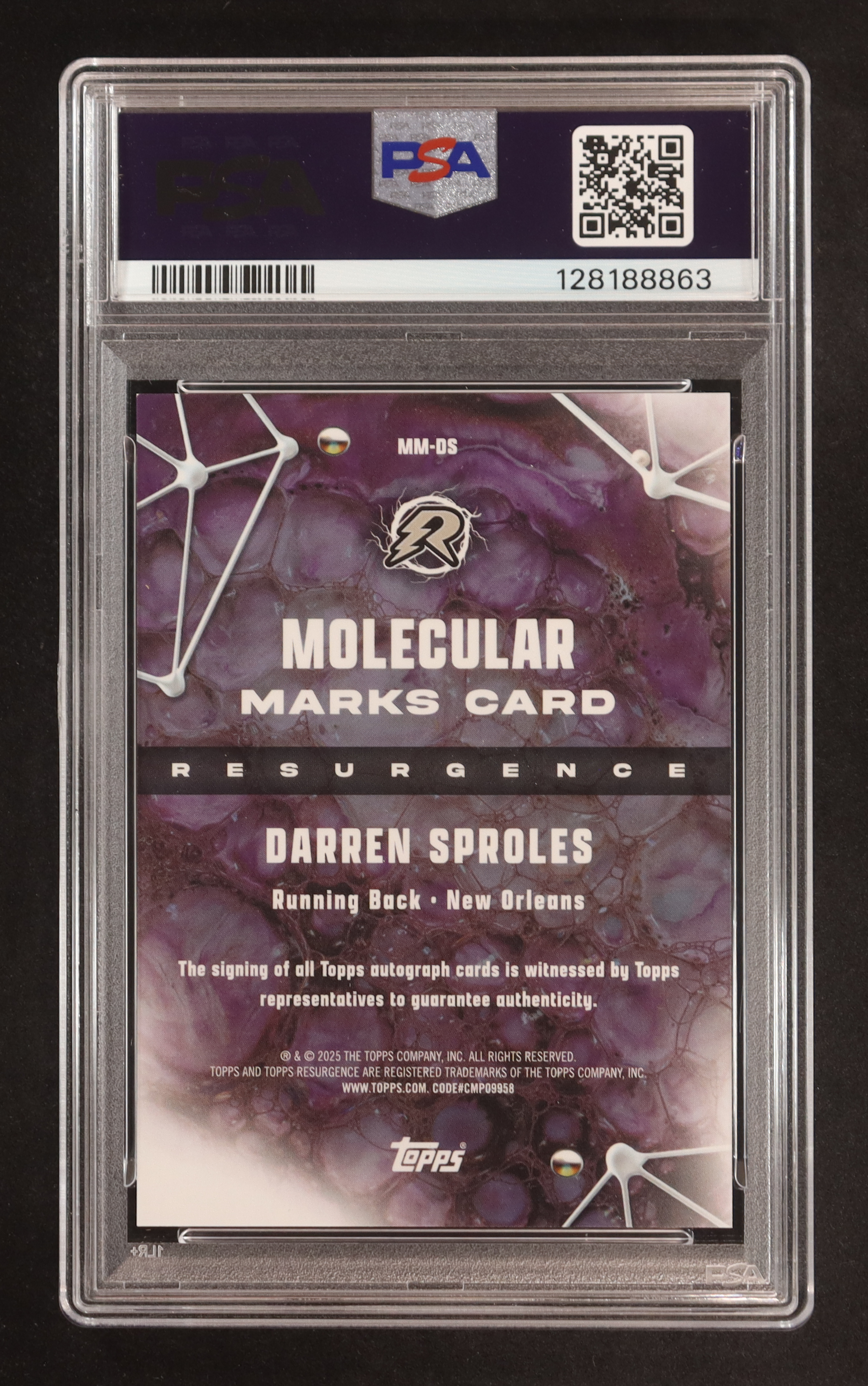 Darren Sproles 2024 Topps Resurgence Molecular Marks Autographs #MMDS (PSA 10 | Autograph Graded PSA 9) at PristineAuction.com Darren Sproles 2024 Topps Resurgence Molecular Marks Autographs #MMDS (PSA 10 | Autograph Graded PSA 9) at PristineAuction.com