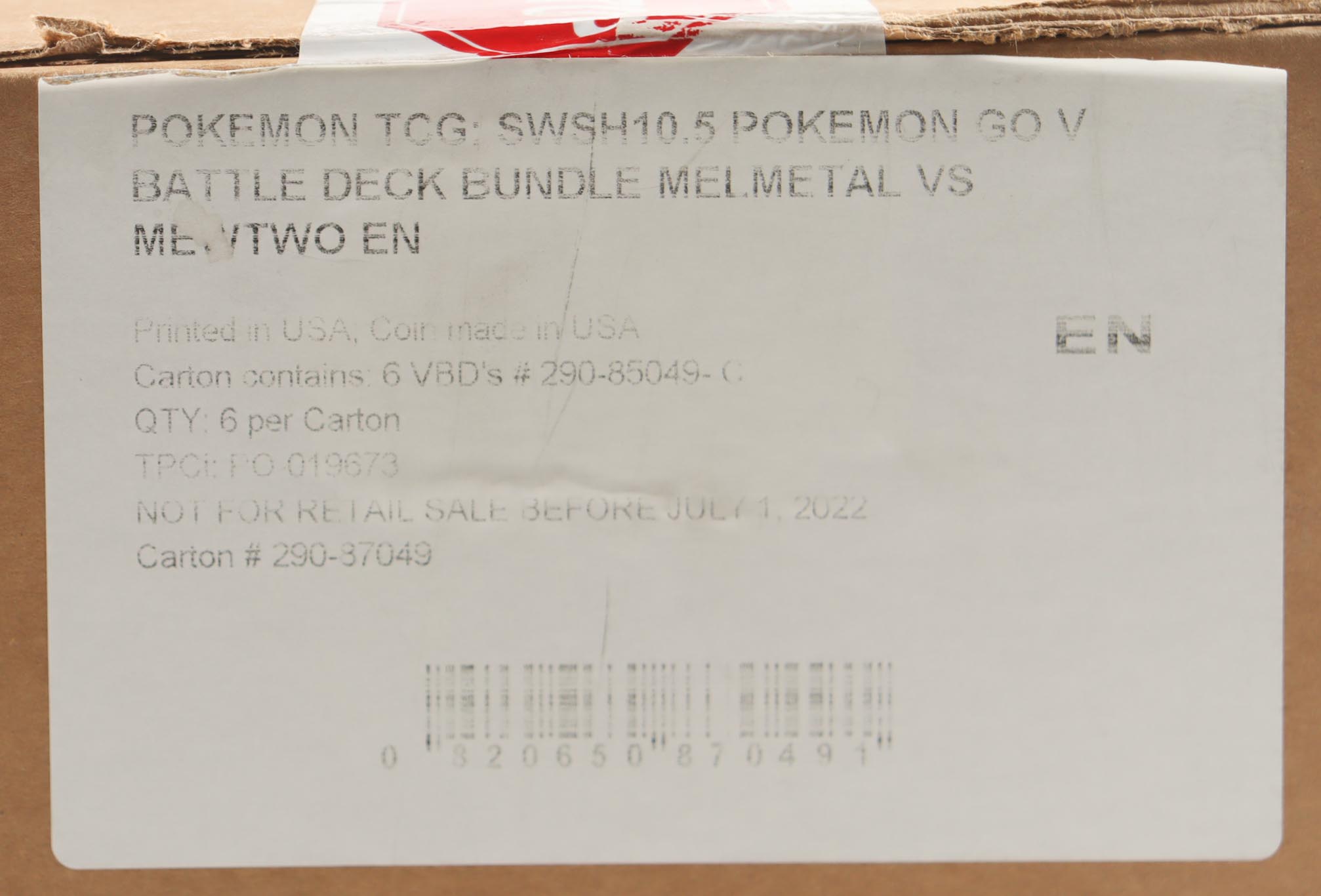 Pokemon 2022 Pokemon Go V TCG Battle Deck SWSH 10.5 Bundle - Melmetal vs Mewtwo Case With (6) Boxes at PristineAuction.com Pokemon 2022 Pokemon Go V TCG Battle Deck SWSH 10.5 Bundle - Melmetal vs Mewtwo Case With (6) Boxes at PristineAuction.com