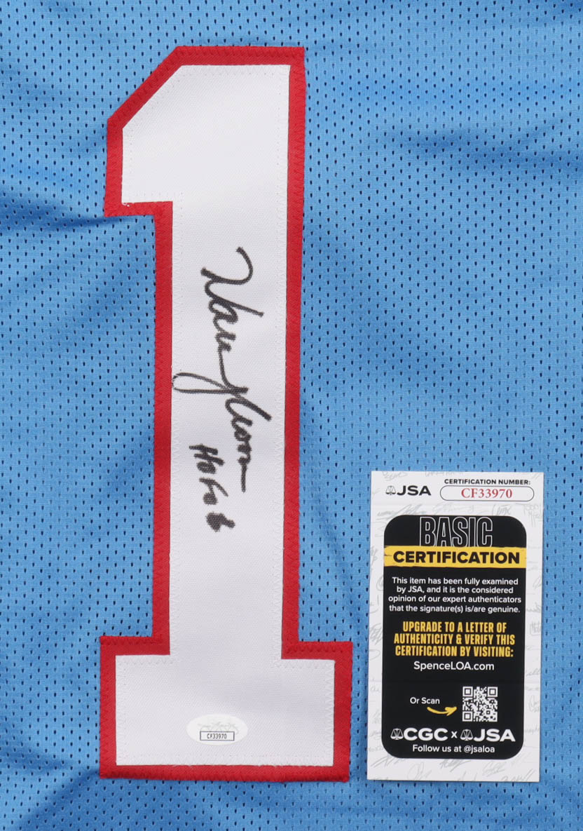 Warren Moon Signed Jersey Inscribed "HOF 06" (JSA) at PristineAuction.com Warren Moon Signed Jersey Inscribed "HOF 06" (JSA) at PristineAuction.com