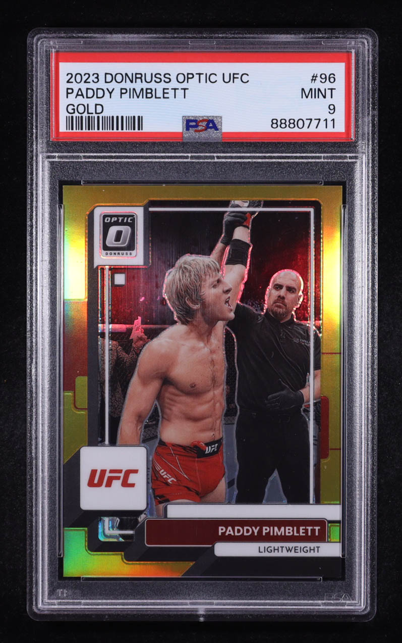 Paddy Pimblett 2023 Donruss Optic UFC Gold #96 #01/10 (PSA 9) at PristineAuction.com Paddy Pimblett 2023 Donruss Optic UFC Gold #96 #01/10 (PSA 9) at PristineAuction.com