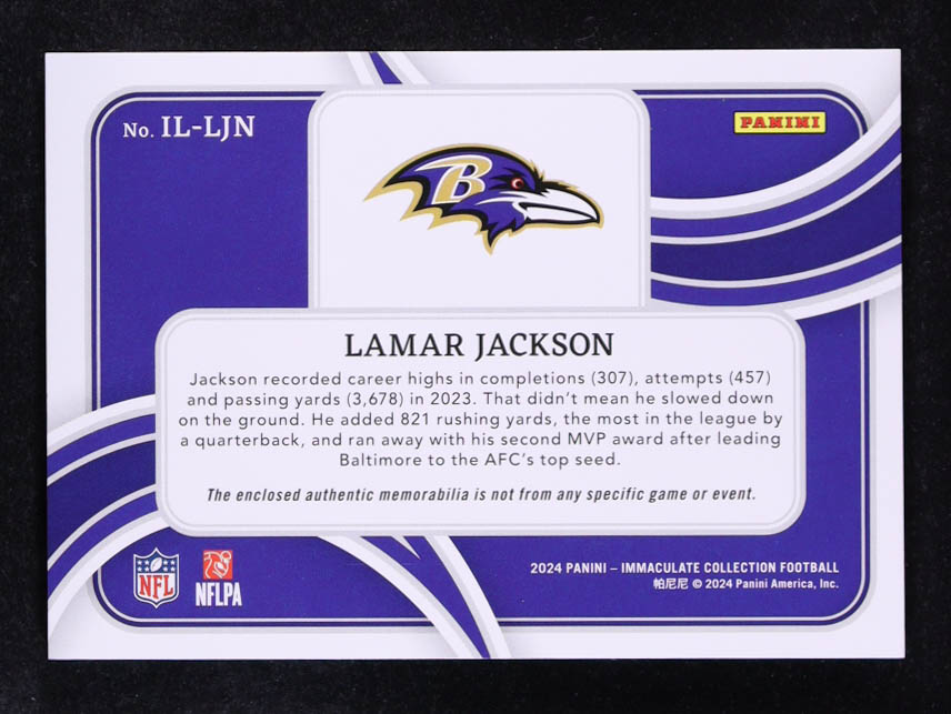 Lamar Jackson 2024 Immaculate Collection Immaculate Numbers #13 #05/25 at PristineAuction.com Lamar Jackson 2024 Immaculate Collection Immaculate Numbers #13 #05/25 at PristineAuction.com