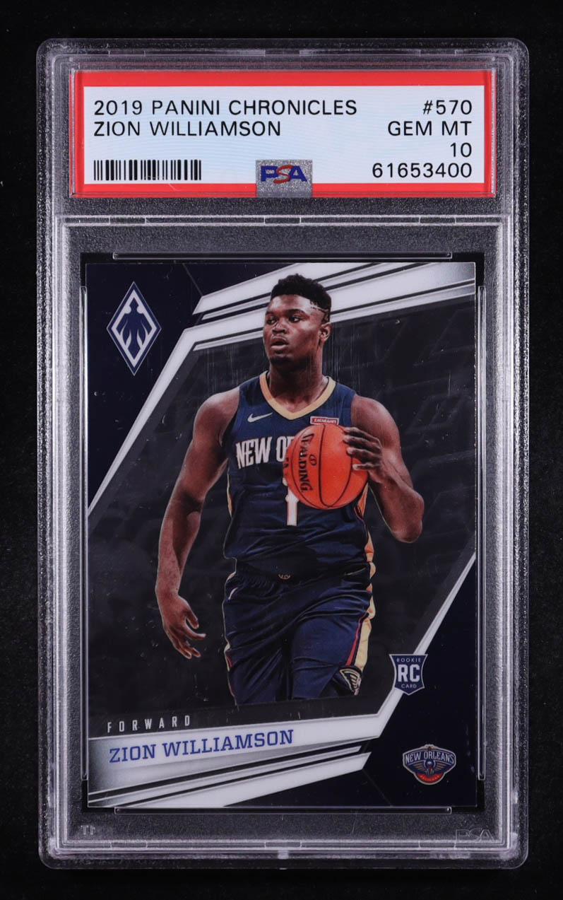 Zion Williamson 2019-20 Panini Chronicles #570 Phoenix RC (PSA 10) at PristineAuction.com Zion Williamson 2019-20 Panini Chronicles #570 Phoenix RC (PSA 10) at PristineAuction.com