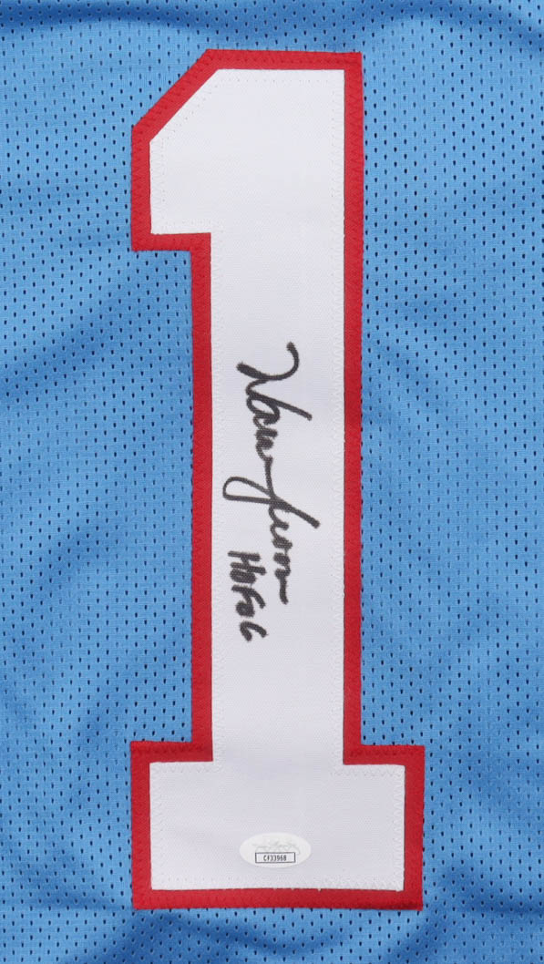 Warren Moon Signed Jersey Inscribed "HOF 06" (JSA) at PristineAuction.com Warren Moon Signed Jersey Inscribed "HOF 06" (JSA) at PristineAuction.com