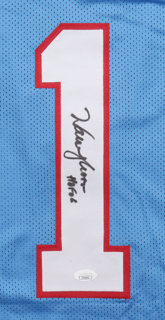 Warren Moon Signed Jersey Inscribed "HOF 06" (JSA) at PristineAuction.com Warren Moon Signed Jersey Inscribed "HOF 06" (JSA) at PristineAuction.com