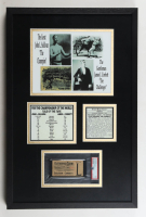 1892 Sullivan vs Corbett Original Custom Framed Ticket Display with (3) Match Promo Photos (PSA 2) at PristineAuction.com
