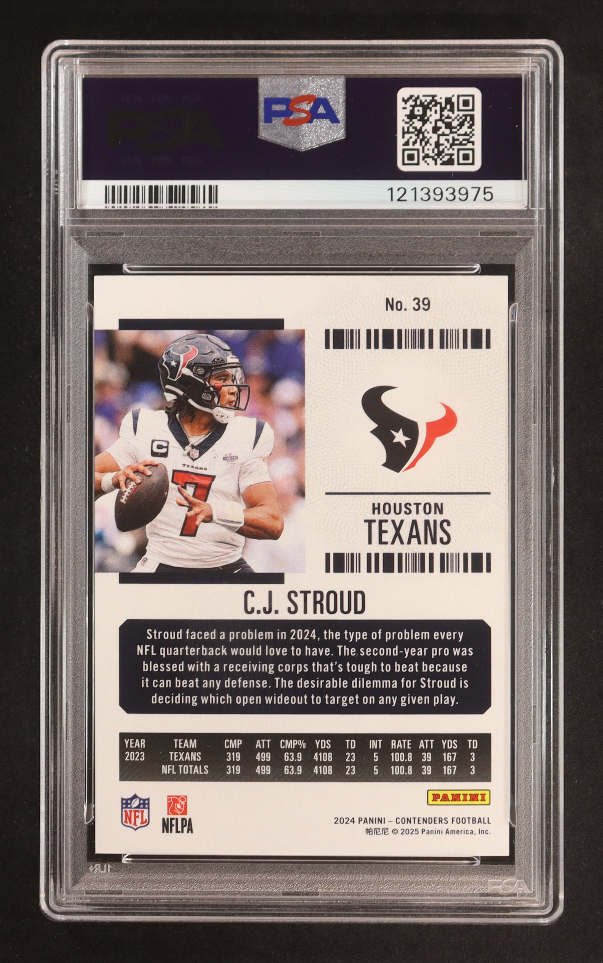 CJ Stroud 2024 Panini Contenders Retail #39 (PSA 10) at PristineAuction.com CJ Stroud 2024 Panini Contenders Retail #39 (PSA 10) at PristineAuction.com