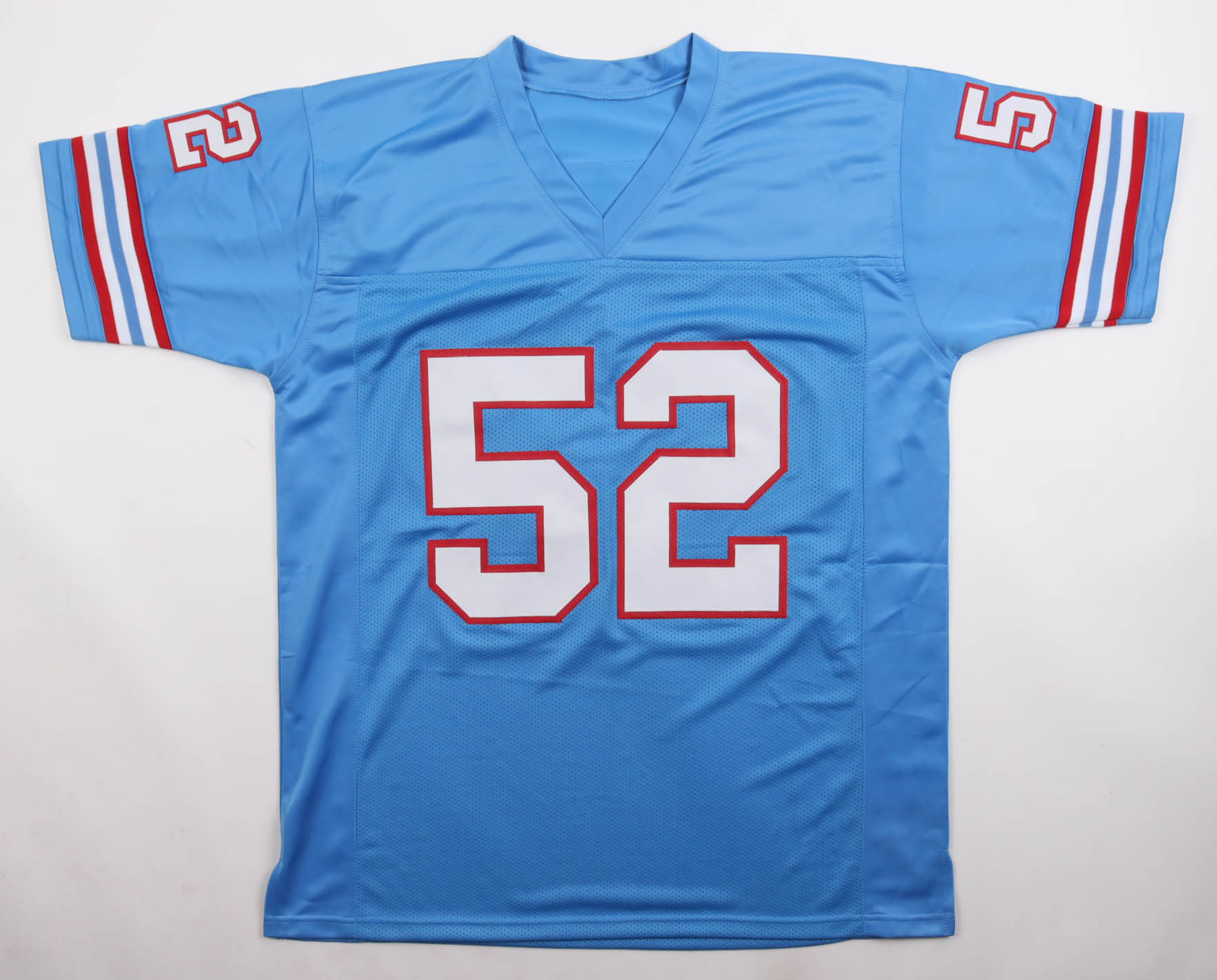 Robert Brazile Signed Jersey Inscribed "HOF 18" & "Dr. Doom" (Beckett) at PristineAuction.com Robert Brazile Signed Jersey Inscribed "HOF 18" & "Dr. Doom" (Beckett) at PristineAuction.com