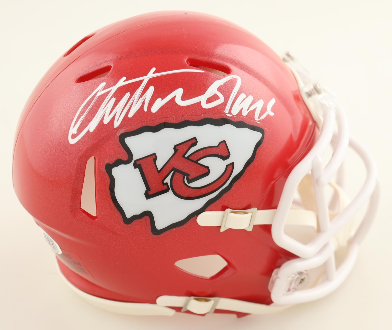 Christian Okoye Signed Chiefs Speed Mini Helmet (JSA) at PristineAuction.com Christian Okoye Signed Chiefs Speed Mini Helmet (JSA) at PristineAuction.com