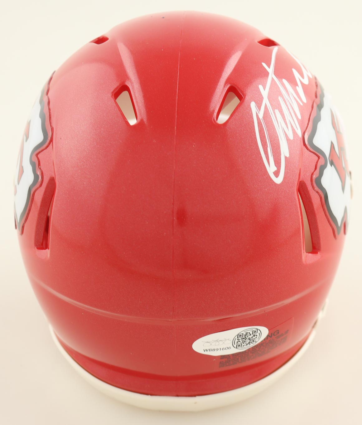 Christian Okoye Signed Chiefs Speed Mini Helmet (JSA) at PristineAuction.com Christian Okoye Signed Chiefs Speed Mini Helmet (JSA) at PristineAuction.com