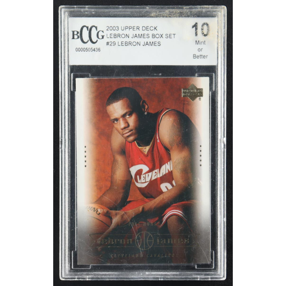 LeBron James 2003 Upper Deck Lebron James Box Set #29 RC (BCCG 10) at PristineAuction.com