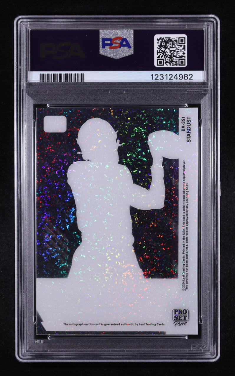 Shedeur Sanders 2024 Pro Set Pure Autograph Stardust Red #BASS1 #1/3 RC (PSA 9) at PristineAuction.com Shedeur Sanders 2024 Pro Set Pure Autograph Stardust Red #BASS1 #1/3 RC (PSA 9) at PristineAuction.com