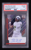 Shedeur Sanders 2024 Pro Set Pure Autograph Stardust Red #BASS1 #1/3 RC (PSA 9) at PristineAuction.com