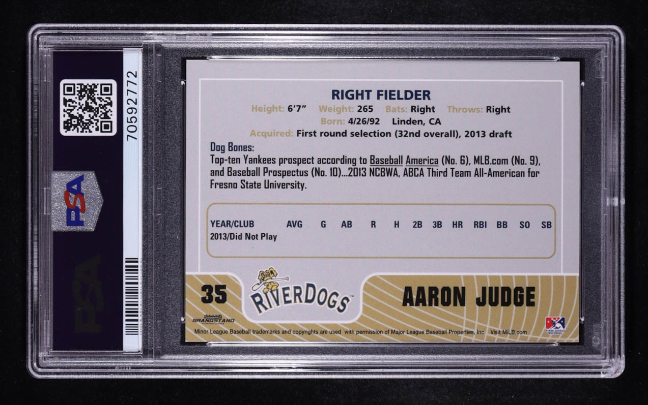 Aaron Judge 2014 Charleston RiverDogs Grandstand #15 RC (PSA 8) at PristineAuction.com Aaron Judge 2014 Charleston RiverDogs Grandstand #15 RC (PSA 8) at PristineAuction.com