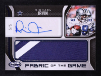 Michael Irvin 2018 Certified Fabric of the Game Signatures Prime #2 #5/5 at PristineAuction.com