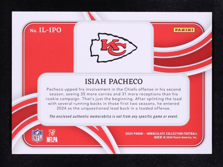 Isiah Pacheco 2024 Immaculate Collection Immaculate Logos #20 #02/10 at PristineAuction.com Isiah Pacheco 2024 Immaculate Collection Immaculate Logos #20 #02/10 at PristineAuction.com