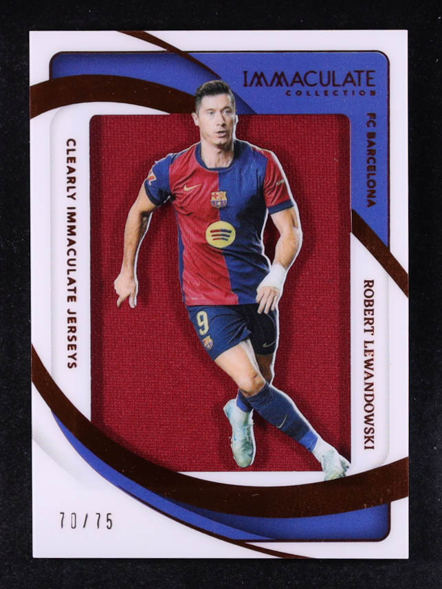 Robert Lewandowski 2024-25 Immaculate Collection Clearly Immaculate Jerseys #3 #70/75 at PristineAuction.com Robert Lewandowski 2024-25 Immaculate Collection Clearly Immaculate Jerseys #3 #70/75 at PristineAuction.com