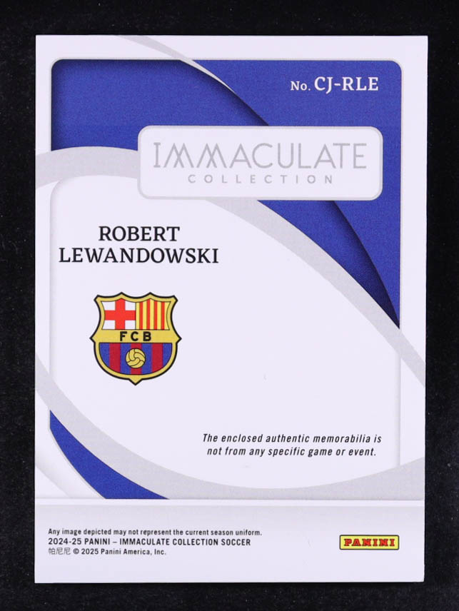 Robert Lewandowski 2024-25 Immaculate Collection Clearly Immaculate Jerseys #3 #70/75 at PristineAuction.com Robert Lewandowski 2024-25 Immaculate Collection Clearly Immaculate Jerseys #3 #70/75 at PristineAuction.com